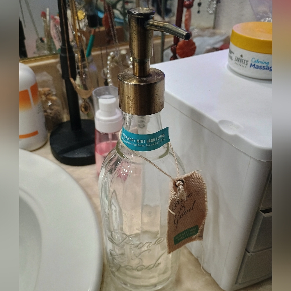 Pure & Good Glass Hand Lotion or Soap Dispenser